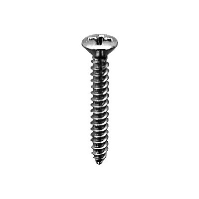 6 x 3/4 Phillips Oval Head Sheet Metal Screws Chrome